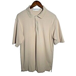 Burberrys Pale Yellow Polo Cotton Short Sleeves Men's Size XL